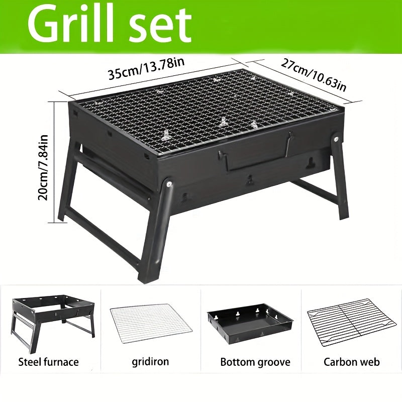 Portable Outdoor Charcoal Heating Equipment Compact Stainless Steel Design For Camping Picnic Use