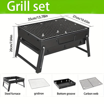 Portable Outdoor Charcoal Heating Equipment Compact Stainless Steel Design For Camping Picnic Use
