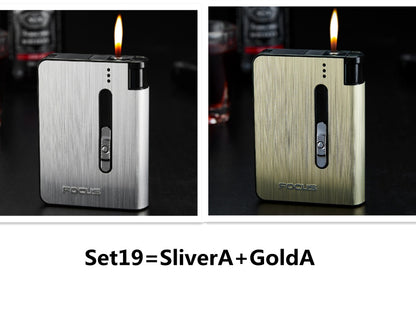 Aluminum alloy  flame automatic cigarette case
