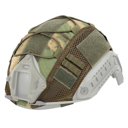 Military fan style tactical helmet with nylon mesh helmet