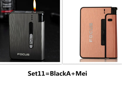 Aluminum alloy  flame automatic cigarette case