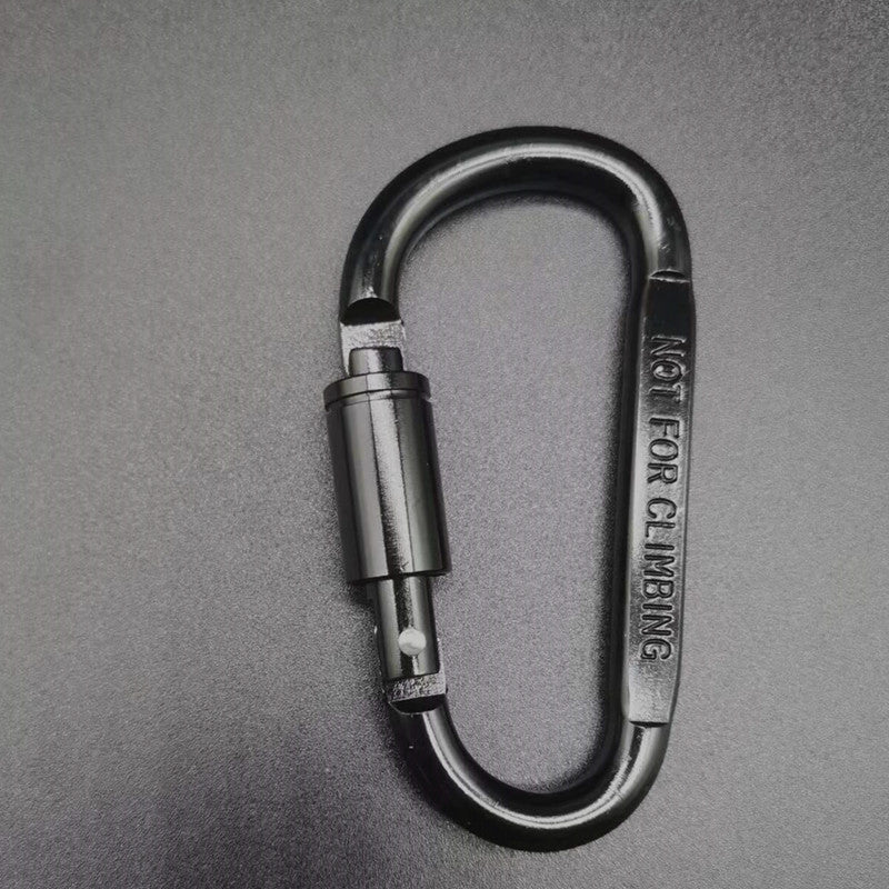 D-type Carabiner High Quality Bold 8cm Flat With Lock