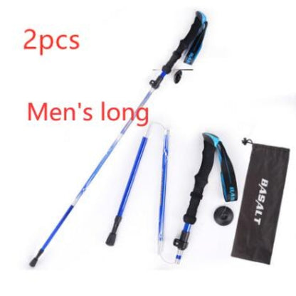 Besot Folding Trekking Stick Five-section Aluminum Alloy Outer Lock Trekking Stick