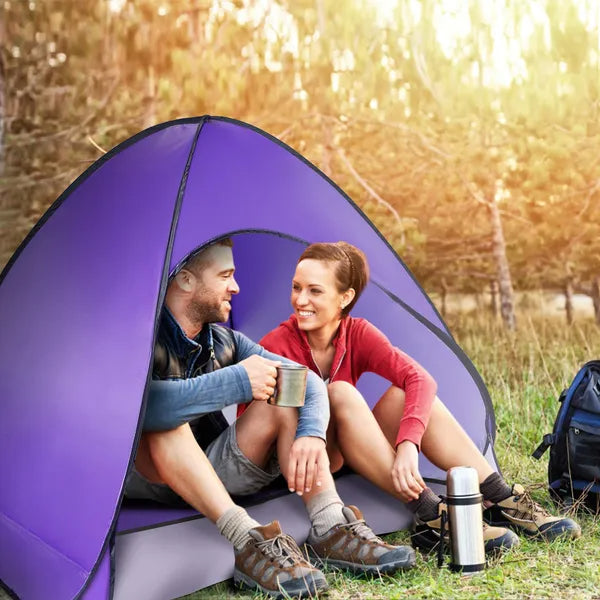 Beach Tent Shade Shelter Anti-UV Automatic Waterproof Tent Canopy For Man With Net Window Storage Bag