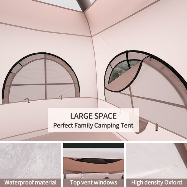 4-post Camping Tent 3-4 People Easy To Set Up Inflatable Tent Luxury Camping Outdoor Air Blown Tent, Waterproof Inflatable House Tent