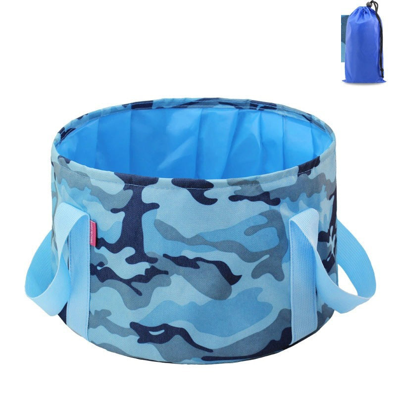 Multi-Purpose Outdoor Travel Portable Folding Bucket Foot Bucket Washbasin Camping Bucket Enlarged