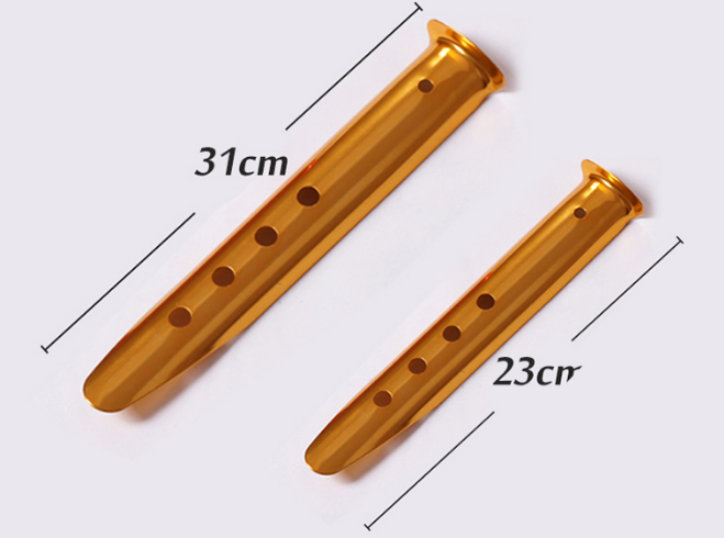 Shine trip 5pcs Outdoor Aluminum Alloy Sand Tent Peg Nail Ground Tent Stake Special For Sand Beach Camping Equipment Tents Building 23/31cm