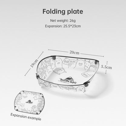 Outdoor Folding Tableware Portable Bowl Dinner Plate Coffee Filter Funnel Water Cup Multipurpose Combination Tableware Set