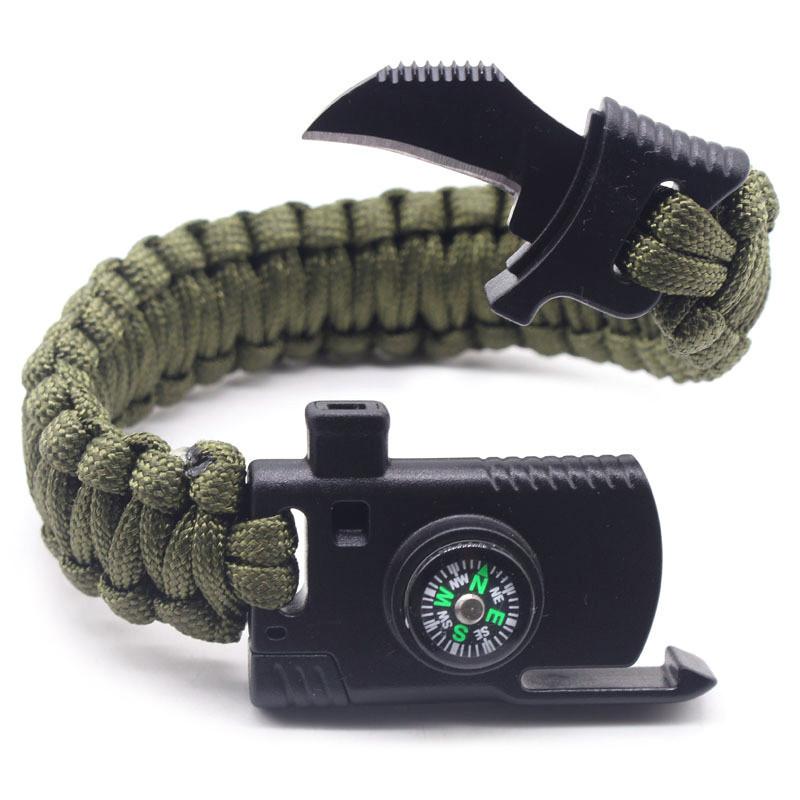 Braided Bracelet  Multi-function Paracord Survival  Outdoor Camping Rescue Emergency Rope