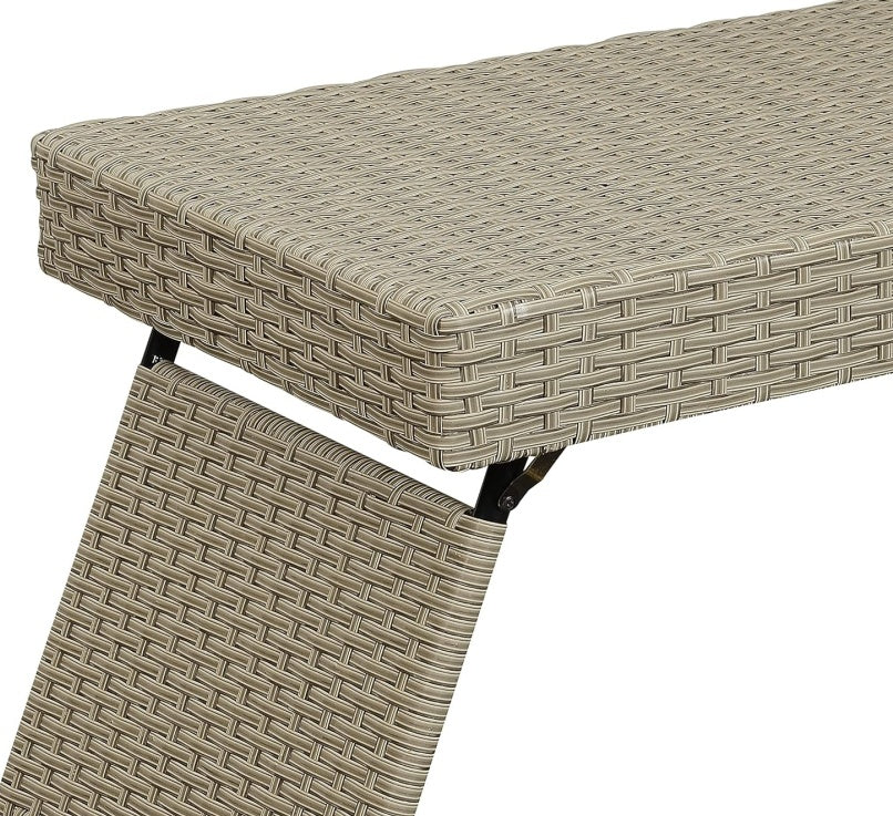 Portable Folding Wicker Table
