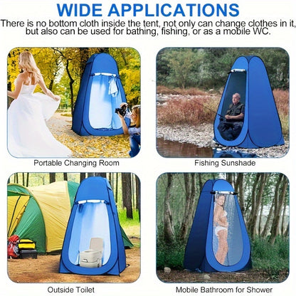 2025 Upgraded Pop-up Shower Tent, Outdoor Sun Protection Changing Room Opens In 10 Seconds, Oxford Cloth Rainproof Sun Protection Coating, Camping Toilet,Cycling Changing Clothes,Beach Shade, Storag