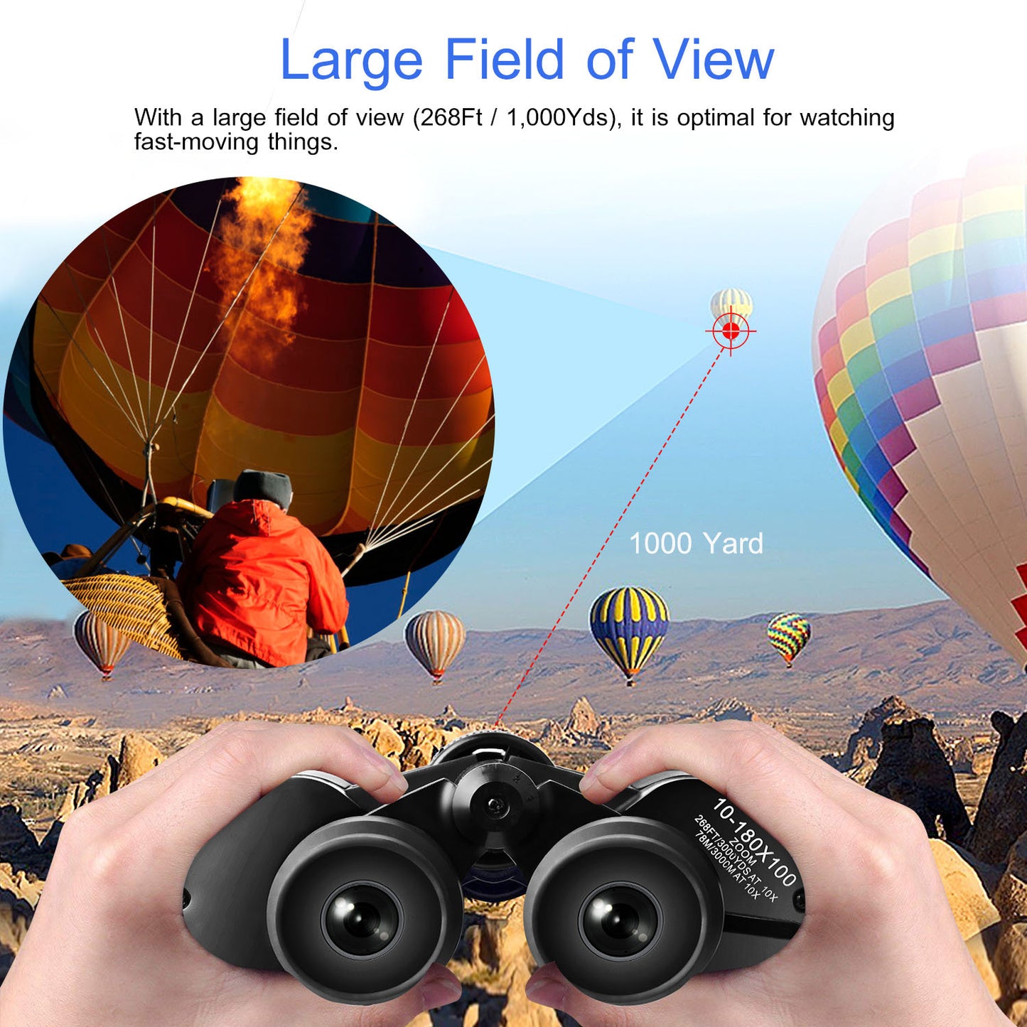 1Pc Portable Zoom Binoculars With FMC Lens Low Light Night Vision For Bird Watching Hunting Sports Events Concerts Adults Kids