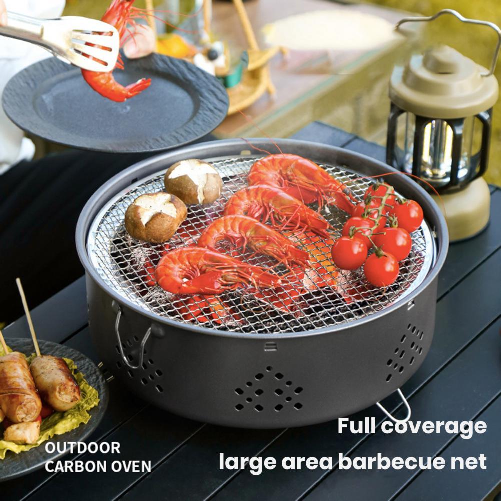 Detachable Split Installation Grill Portable Stainless Steel Campfire Grills For Outdoor Bbq Camping Picnics Lightweight Durable