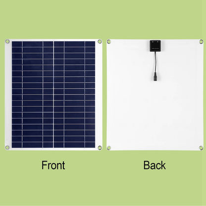 1Pc Outdoor Solar Panel 12V 25W Car Battery Charger IP68 Waterproof With 3.0A Dual USB Charging Clip Line For RV Car Boat