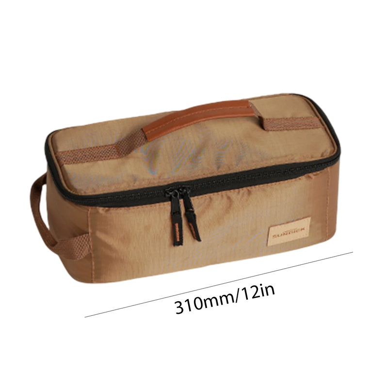 Camping Bag Cutlery Pouch Large Capacity Portable Tableware Handbag for Outdoor Picnic Carring Storage Bag Travel Supply