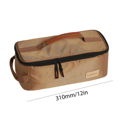 Camping Bag Cutlery Pouch Large Capacity Portable Tableware Handbag for Outdoor Picnic Carring Storage Bag Travel Supply