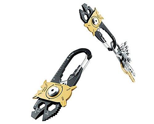 EDC Multipurpose mini gadget fixr Multifunctional carabiner multi tool key pocket survive true utility ring camp hike outdoor