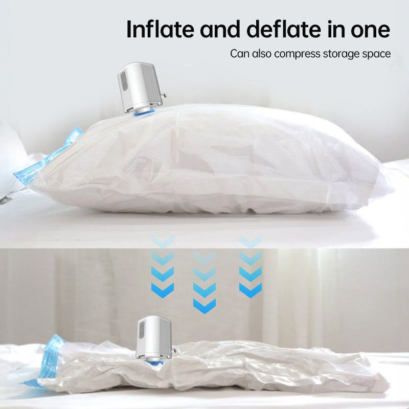 Mini Electric Pump for Inflating/Deflating Air Mattresses & Swimming Rings, Portable for Camping
