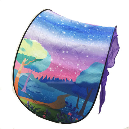 Toys Baby Pop Up Bed Tent Fantasy Cartoon Snowy Foldable Playhouse Comforting Sleeping Toys for Kids