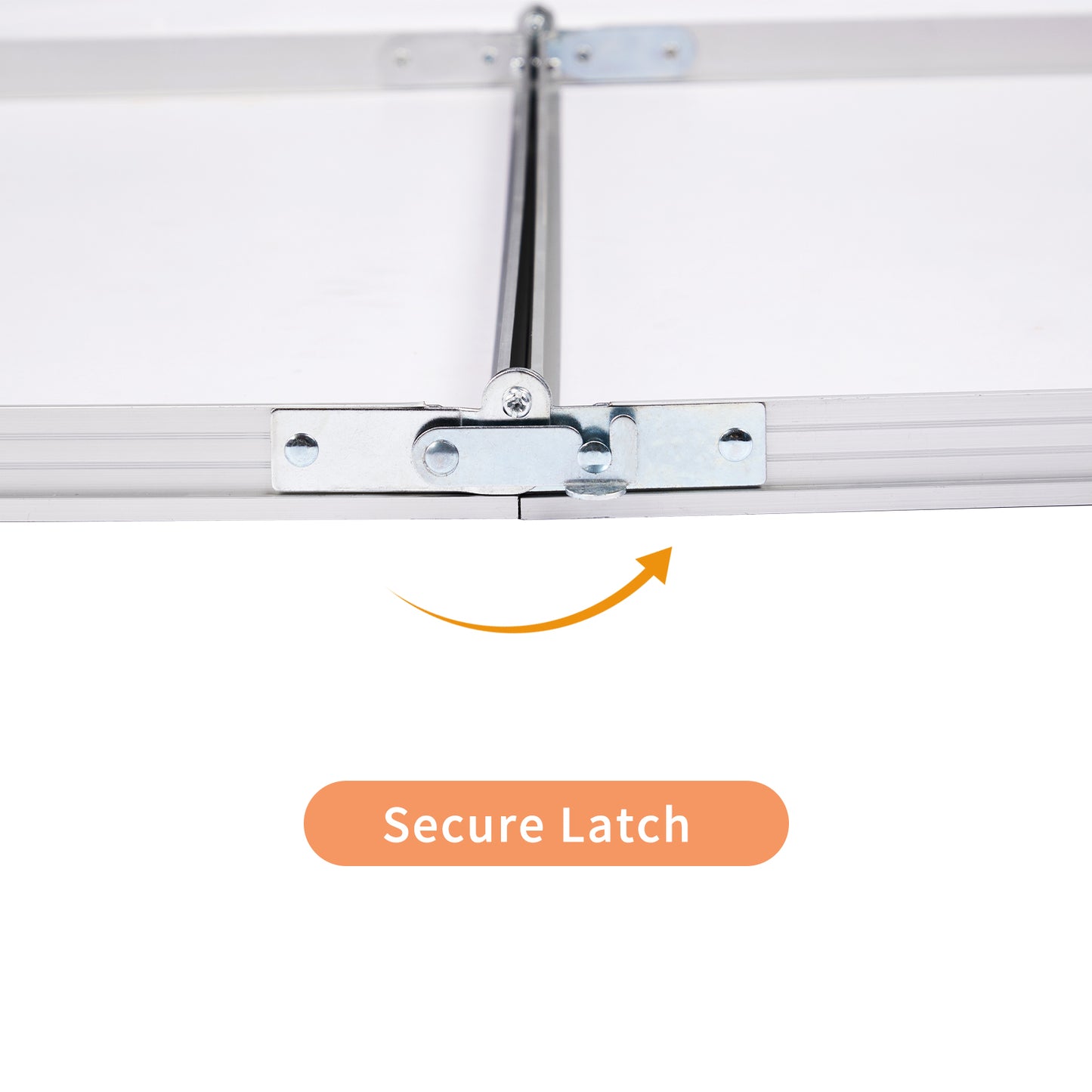 2.3ft Wood Grain Outdoor Folding Table Aluminum Alloy Rectangular 50kg Folding Tabletop