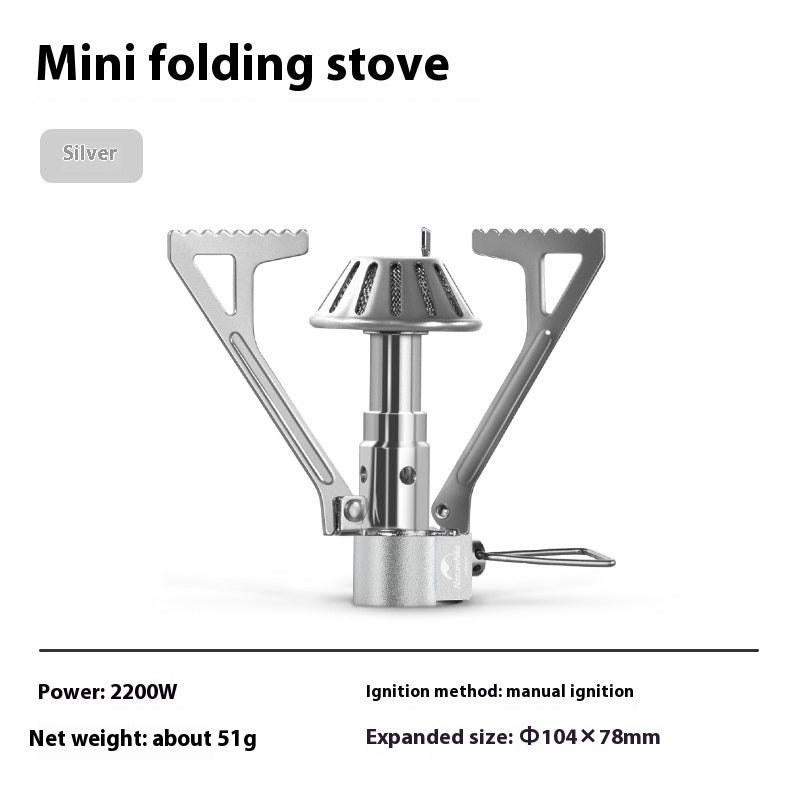 Mini Folding Integrated Stove Outdoor Ultra-light Gas Furnace Portable Picnic Stove