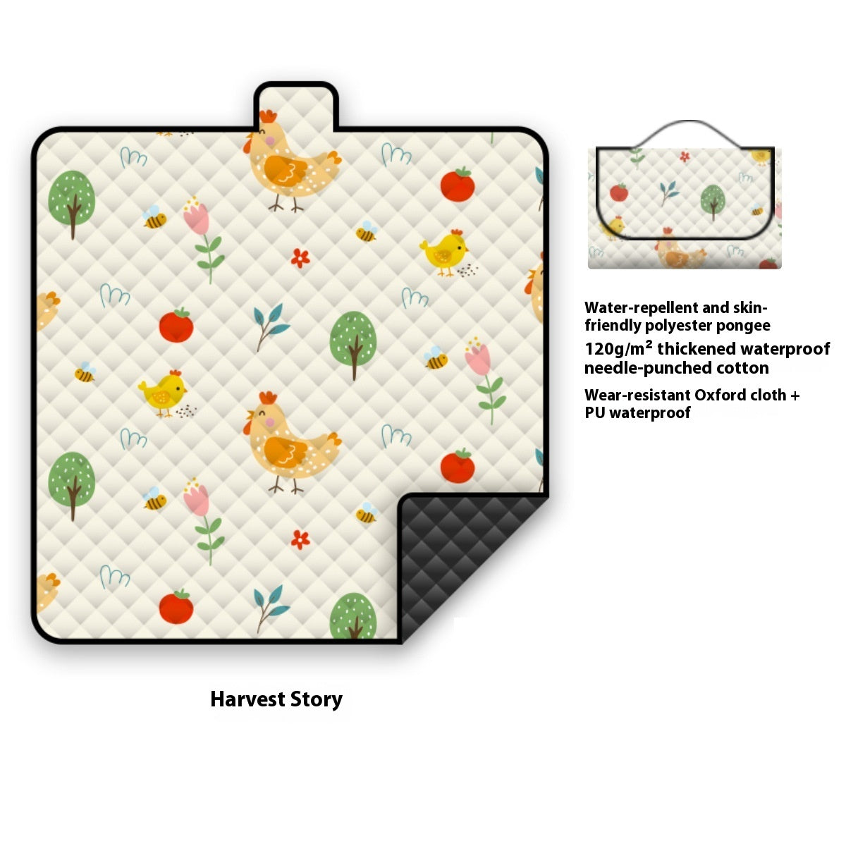 Outdoor Waterproof Moisture-proof Machine Washable Children Cartoon Oxford Cloth Picnic Mat