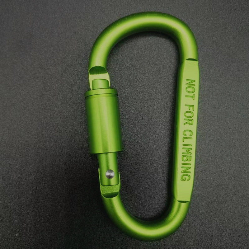 D-type Carabiner High Quality Bold 8cm Flat With Lock