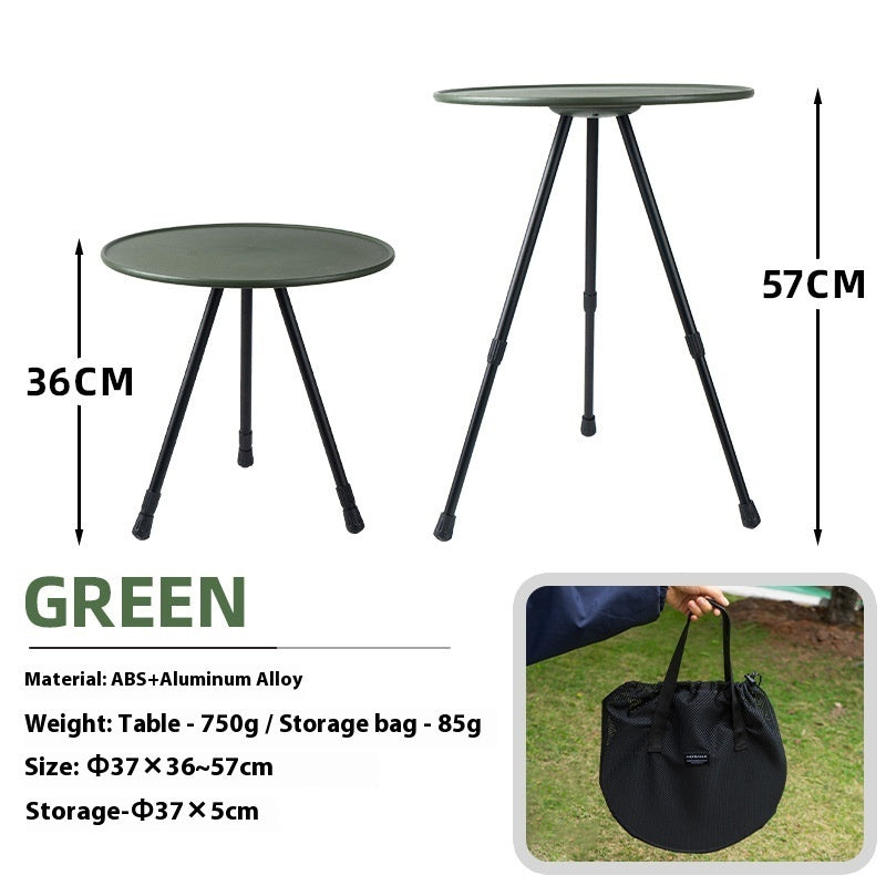Outdoor Folding Small Round Table Camping Portable Lifting Table