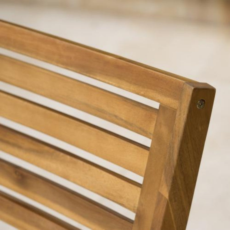Outdoor Ermosa KD Solid Wood Dining Chair With Cushion Two-piece Set