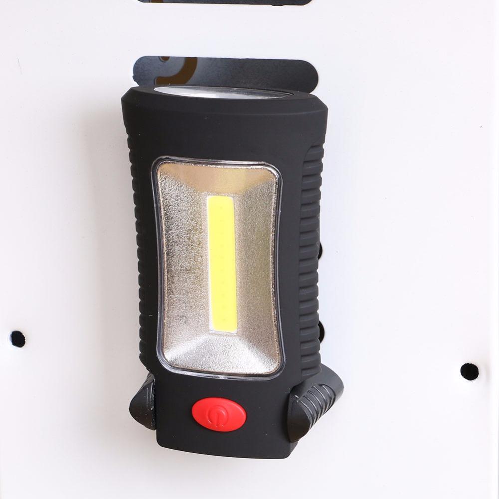 2-Modes COB LED Magnetic Working Folding Hook Hanging Lamp Torch Linternas  Flashlight Handy Lighting Use 3x AAA