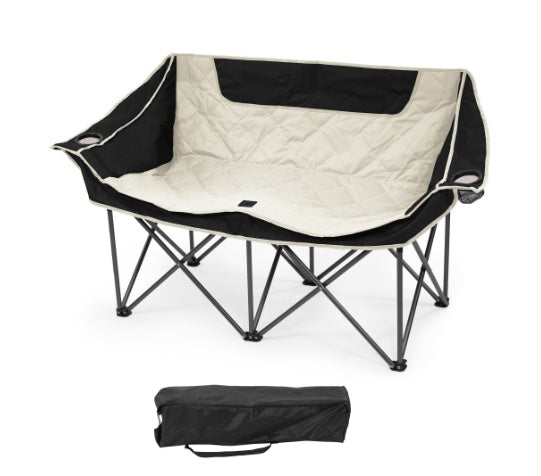 Only Supports Self Pickup  Outdoor Camping Chair, Oversized Recliner With Armrests, Cup Holder And Carrying Bag, Outdoor Heavy Duty Folding Chair