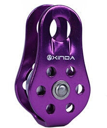 XINDA Rock Climbing Pulley Fixed Sideplate Single Sheave Pulley Outdoor Survival Tool High Altitud Traverse Hauling Gear