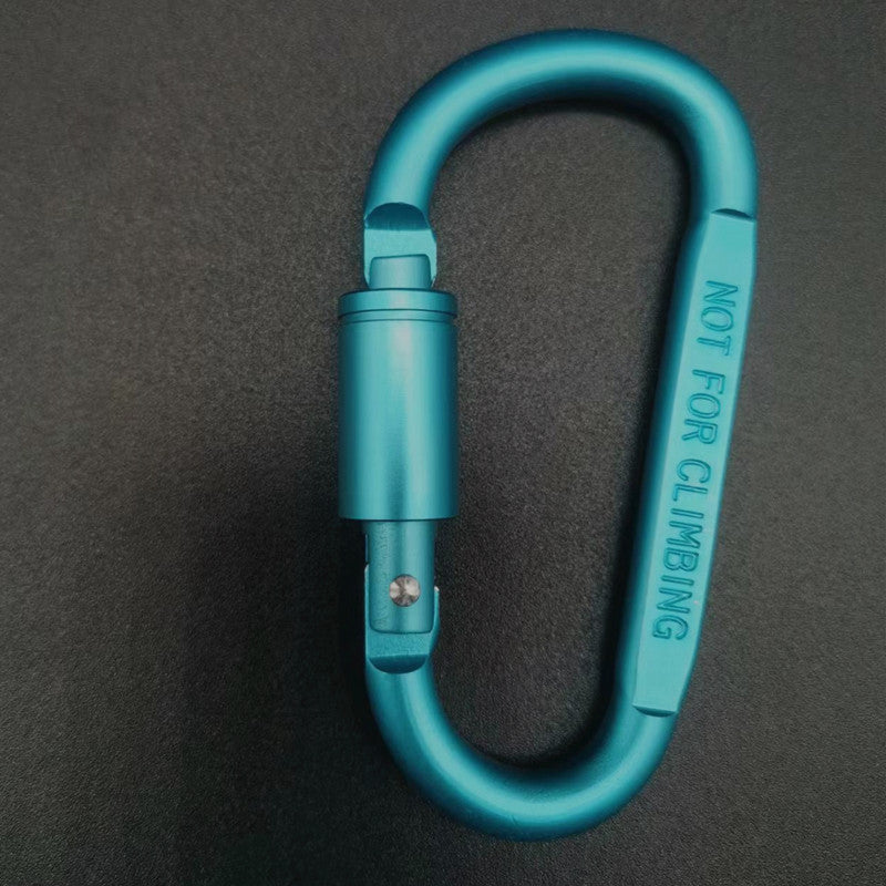 D-type Carabiner High Quality Bold 8cm Flat With Lock