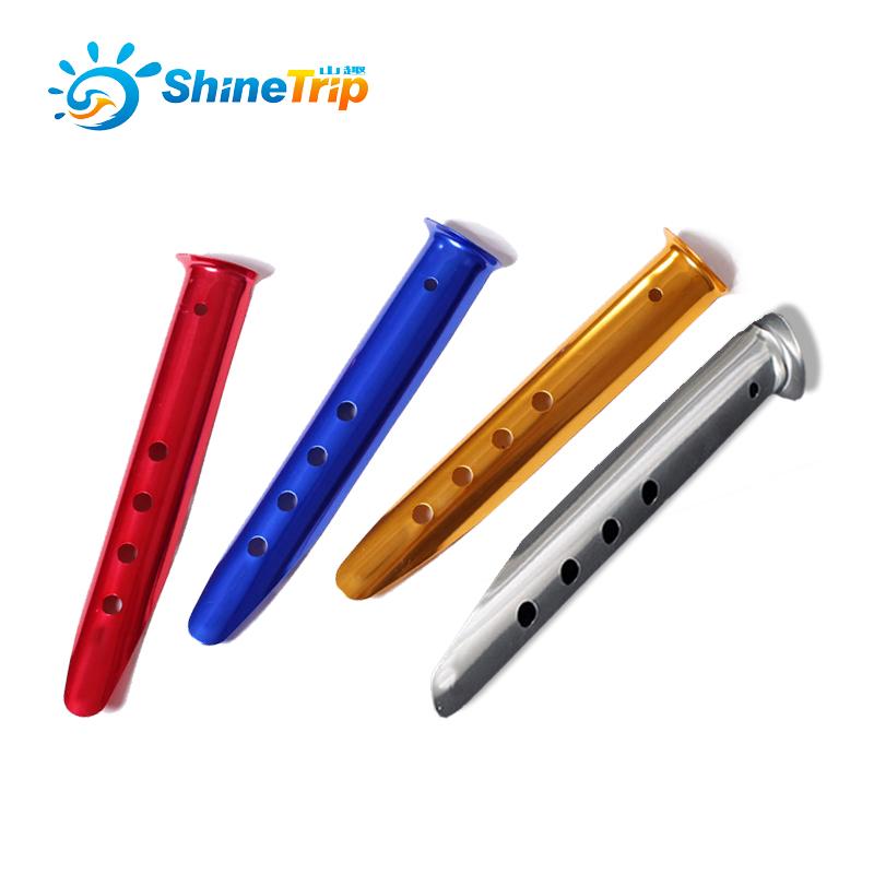 Shine trip 5pcs Outdoor Aluminum Alloy Sand Tent Peg Nail Ground Tent Stake Special For Sand Beach Camping Equipment Tents Building 23/31cm
