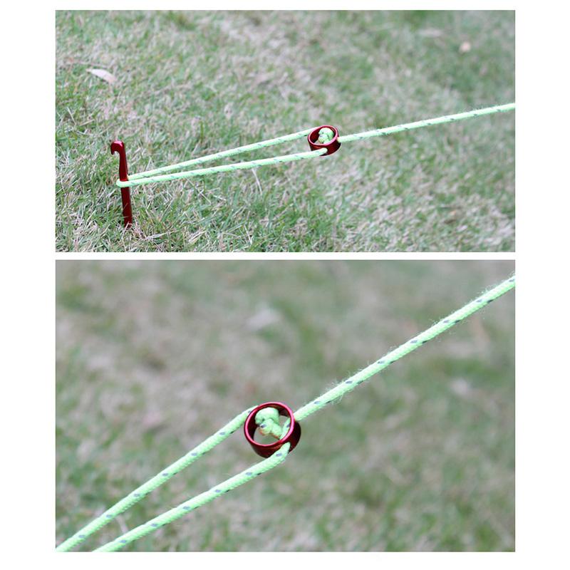 Shinetrip  10pcs /Lot  Tent Wind Rope Round Regulating Buckle Camping Cord Tensioners Outdoor Fixing Ring