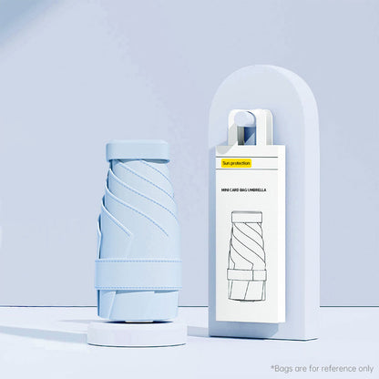 Mini Umbrella: UV Protection, Compact, Portable for Women, Pocket-sized, Folding, Ideal for Travel.