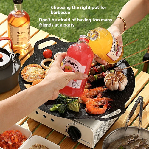 Japanese Medical Stone Barbecue Plate Household Non-stick Smoke-free