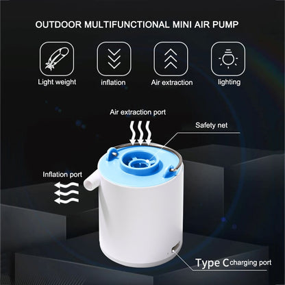 Camping Tiny Pump Air Light Inflatable Pump Flextailgear Ultralight USB Charging Mini Electric Outdoor Air Pump 3 Modes Supplies
