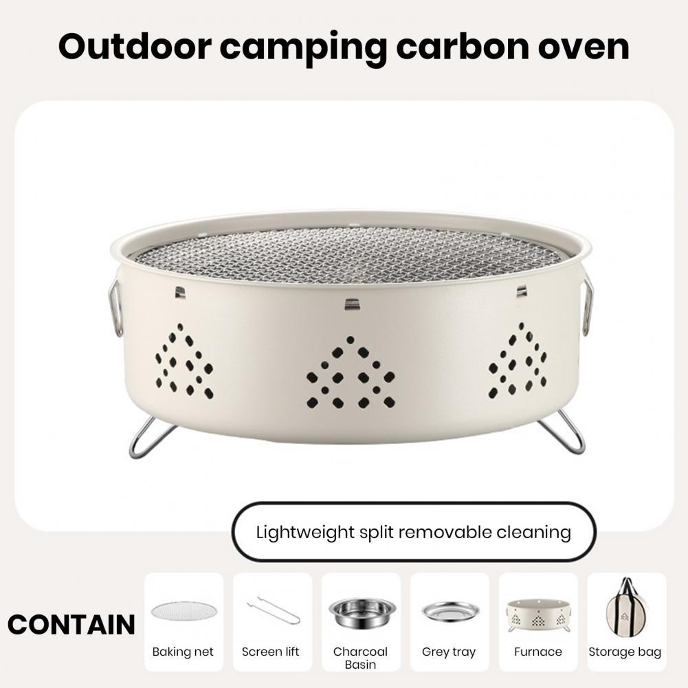 Detachable Split Installation Grill Portable Stainless Steel Campfire Grills For Outdoor Bbq Camping Picnics Lightweight Durable