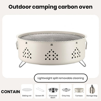 Detachable Split Installation Grill Portable Stainless Steel Campfire Grills For Outdoor Bbq Camping Picnics Lightweight Durable