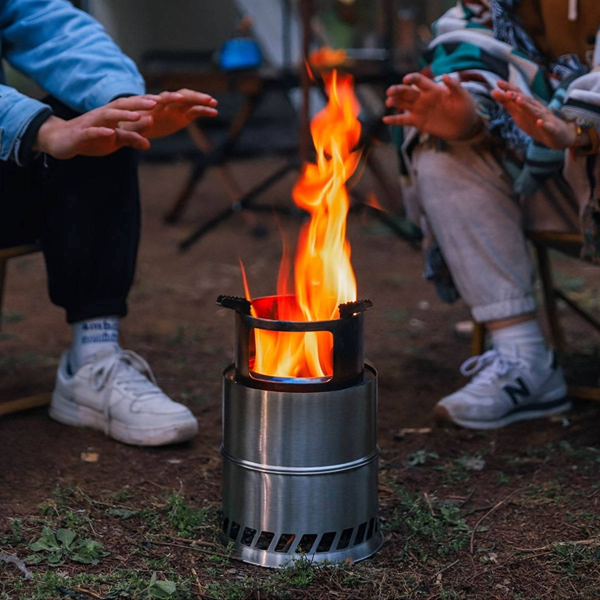 Don't Miss It.The Portable Round Stainless Steel Charcoal Stove Allows You To Easily Create A Mobile Charcoal Fire Feast.