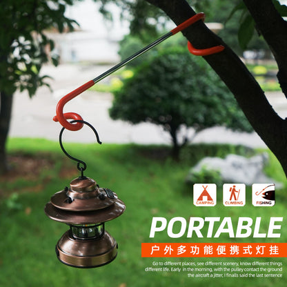 Outdoor Camping Tent Lamp Hook Bold Multi-Function Gas Lamp Hook S-Type Spiral Hook Double Pig Tail Hanger
