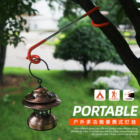 Outdoor Camping Tent Lamp Hook Bold Multi-Function Gas Lamp Hook S-Type Spiral Hook Double Pig Tail Hanger