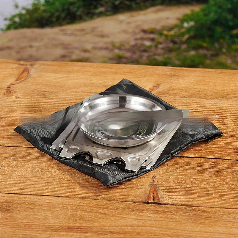 Outdoor Stainless Steel Square Firewood Stove