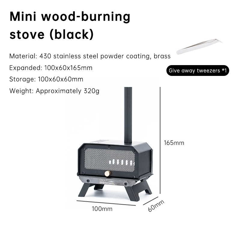 Spring Mountain Mini Incense Burner 2.0 Outdoor Camping Tabletop Firewood Stove Foldable Portable Furnace Camping Water Boiling Equipment