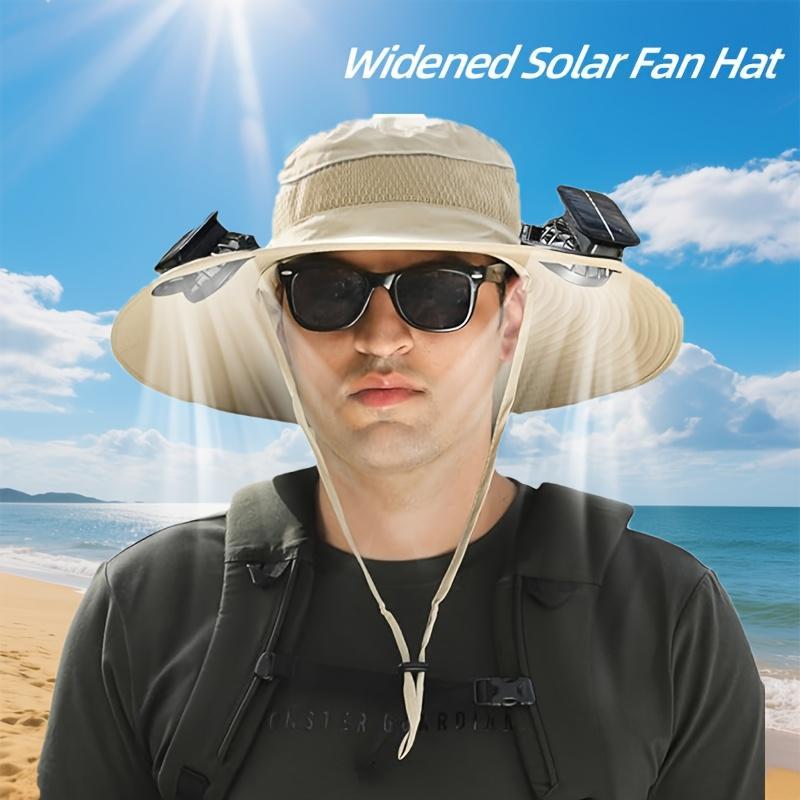 Widened Solar Fan Hat 4 Colors Summer Outdoor With Cooling Fan Fisherman Hat Suitable For Summer Outdoor Activities