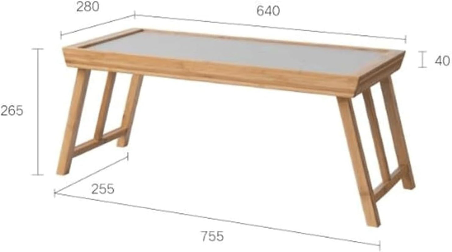 Bamboo Folding Coffee Table Tatami Low Window Table Bedside Portable Tea Tray Table Bedroom Living Room Home Office Suitable