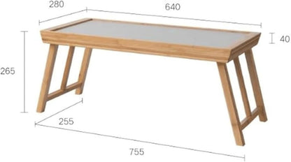 Bamboo Folding Coffee Table Tatami Low Window Table Bedside Portable Tea Tray Table Bedroom Living Room Home Office Suitable