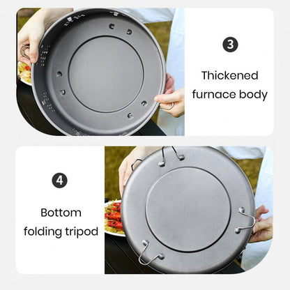 Detachable Split Installation Grill Portable Stainless Steel Campfire Grills For Outdoor Bbq Camping Picnics Lightweight Durable