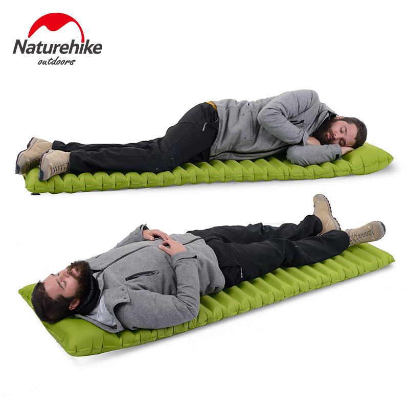 Naturehike Sleeping Pad Fast Filling Air Bag Super Light Camping Mat With Pillow Portable Beach Mat For Rescue Life Cushion
